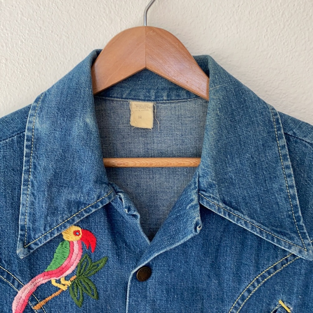 Vintage Embroidered Denim Shirt 70’s